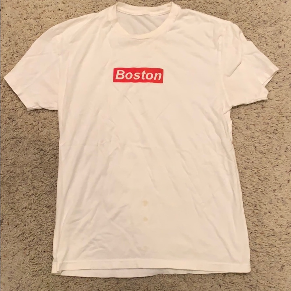 Boston x supreme logo t-shirt